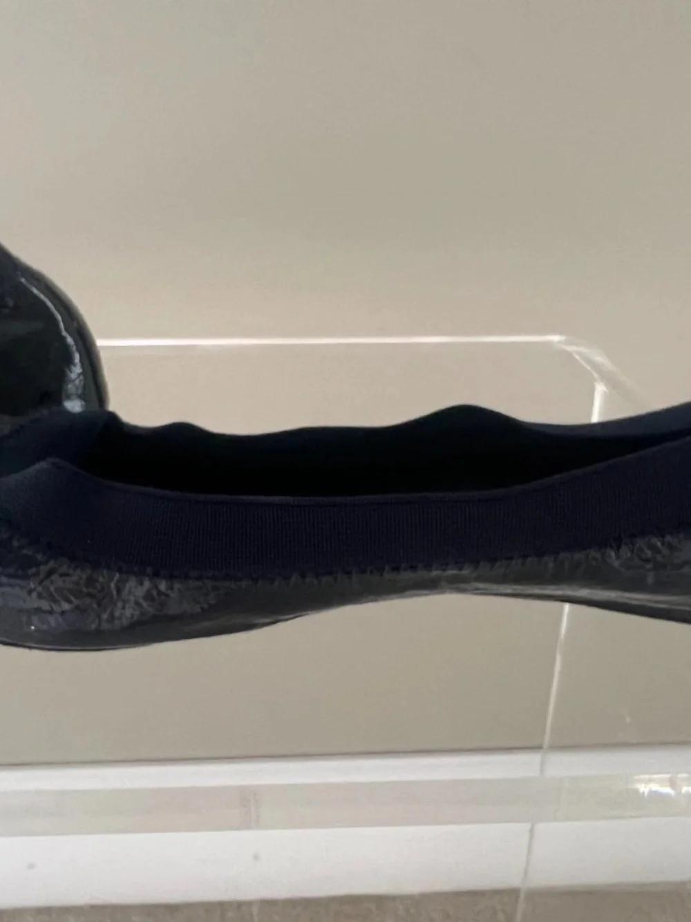 Tory Burch Caroline Ballet Flats Shoes Womens Size 8.5 Black Patent Leather